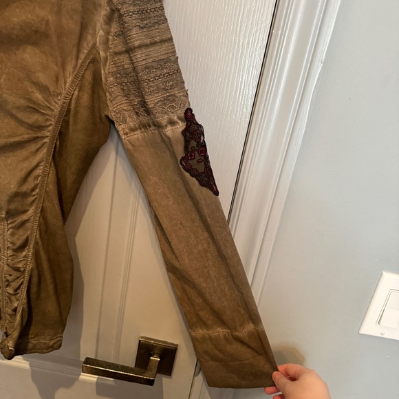 Elisa Cavaletti Club Washed Shirt Jacket Sz L Boho Lagenlook Artsy Unique Italy - Picture 8 of 16